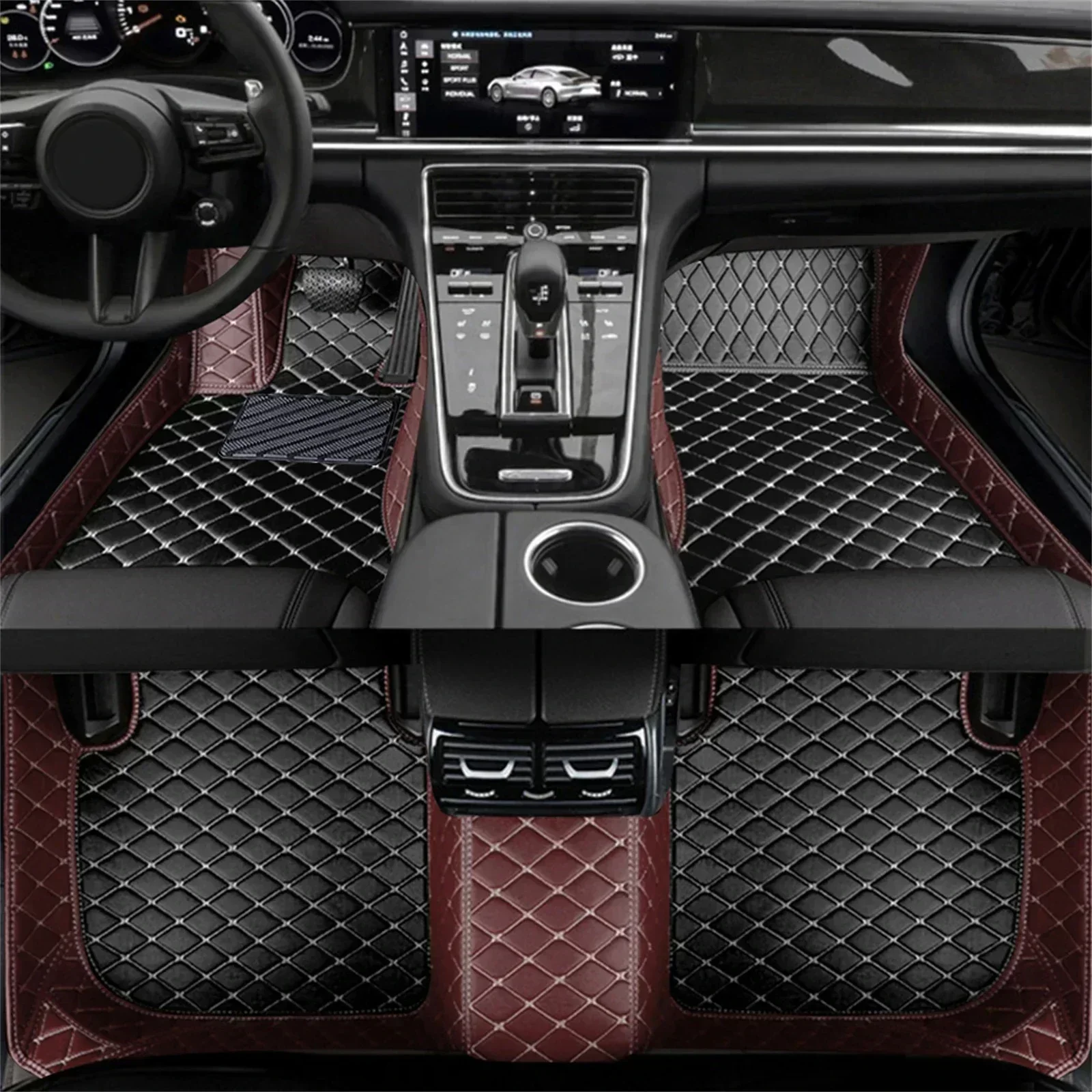 Color Splicing Car Floor Mats  - Car Floor Mat review and price