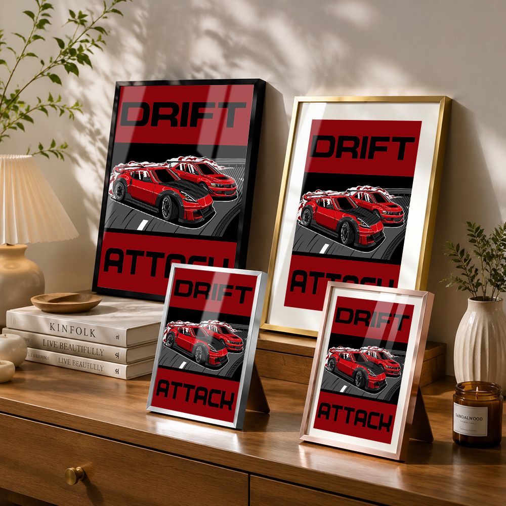 Drift Attack Cars Framed Metal - Car Mirror review and price