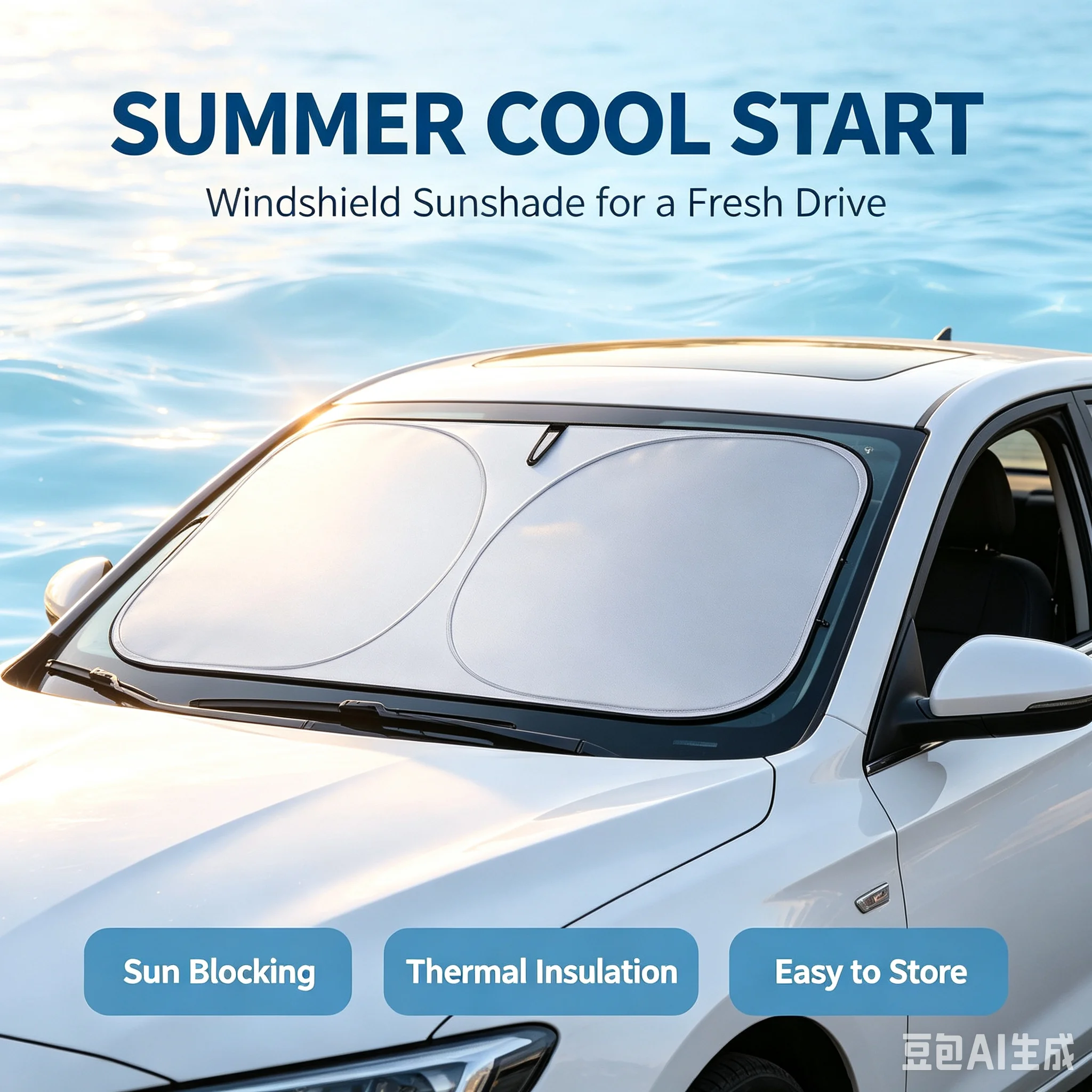 Car Windshield Sun Visor Folda - Windshield Sun Shade review and price