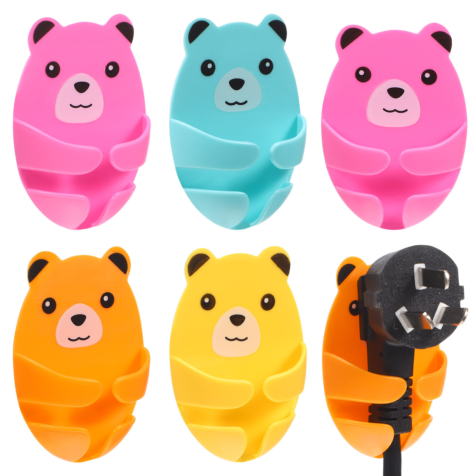 12Pcs Plug Hooks Cute Bear Adh - Car Organizer review and price