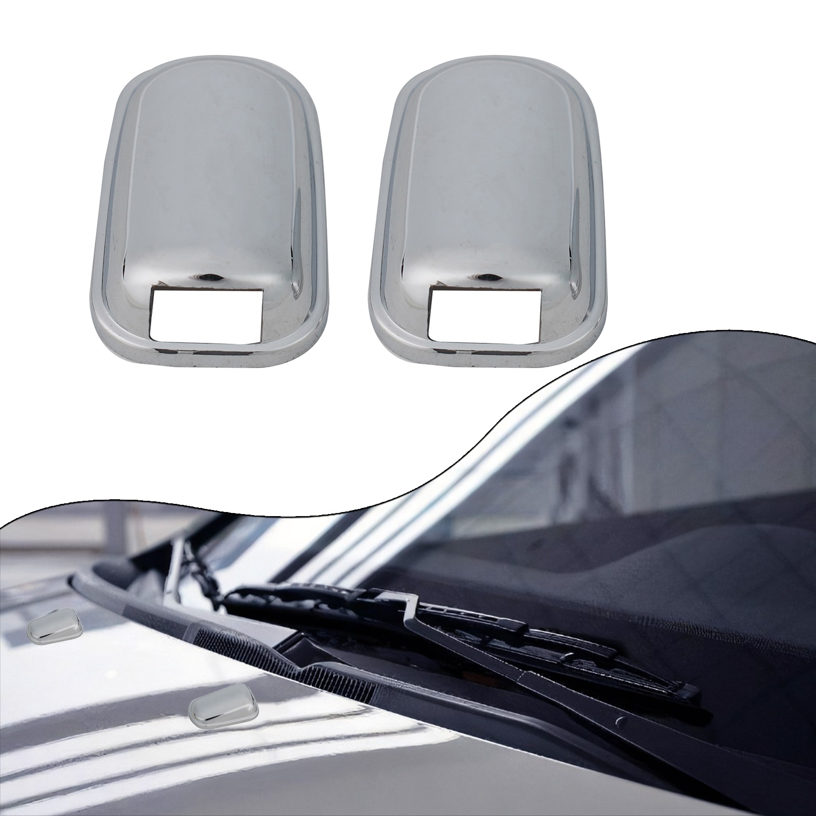 2 Pcs Car Chrome Windshield Wa - Car Wiper review and price