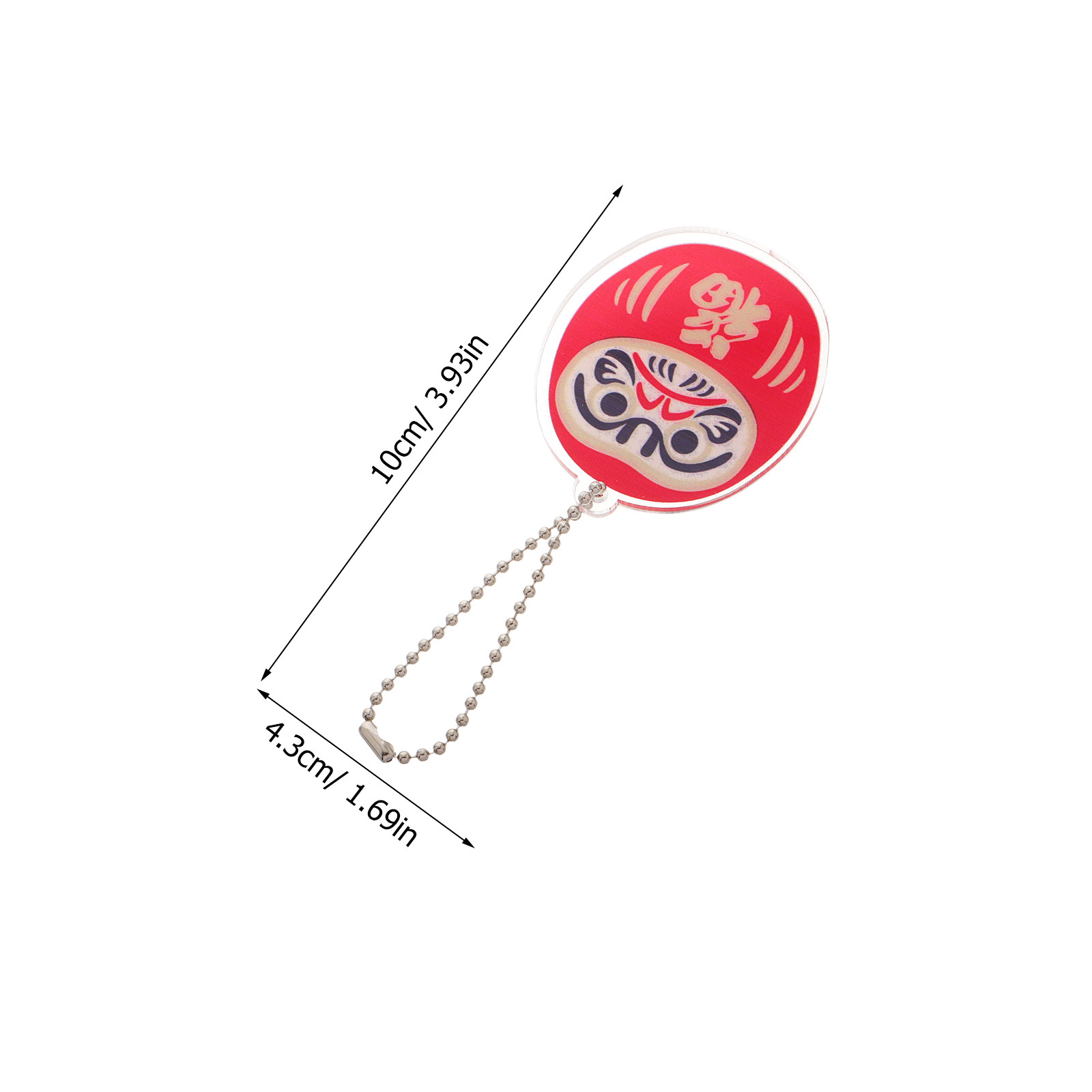 2Pcs Daruma Keychain Japanese  - Car Accessories Japanese review and price